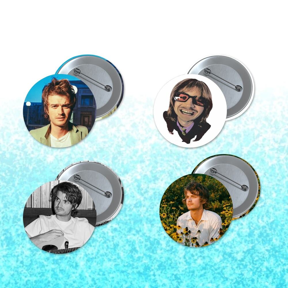 DJO Joe Keery Stranger Things 1.5 inch Pin Back buttons 4 pack Music